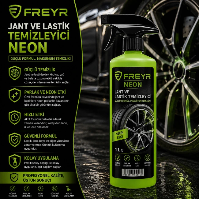 Freyr Jant ve Lastik Temizleyici Neon 1 Litre