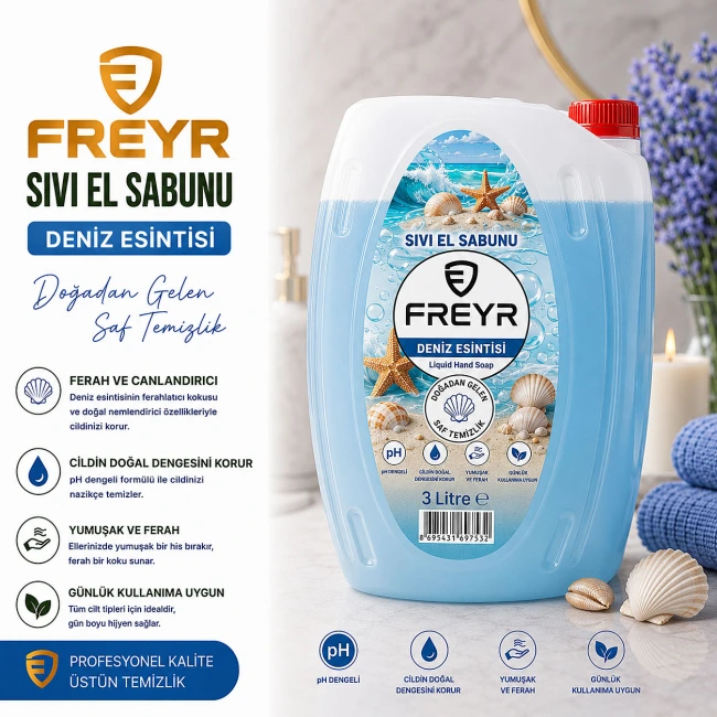 Freyr Sıvı El Sabunu Deniz Esintisi 3 Litre