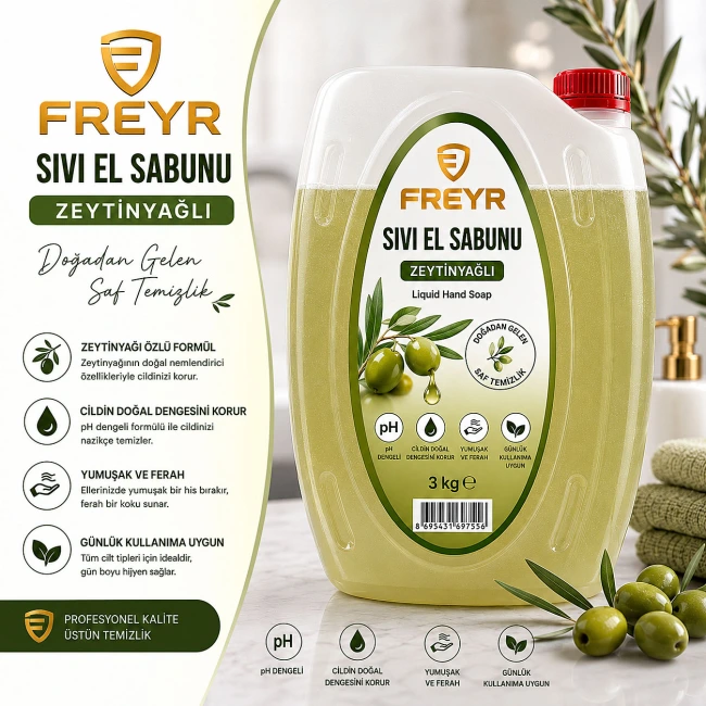 Freyr Sıvı El Sabunu Zeytinyağlı 3 KG