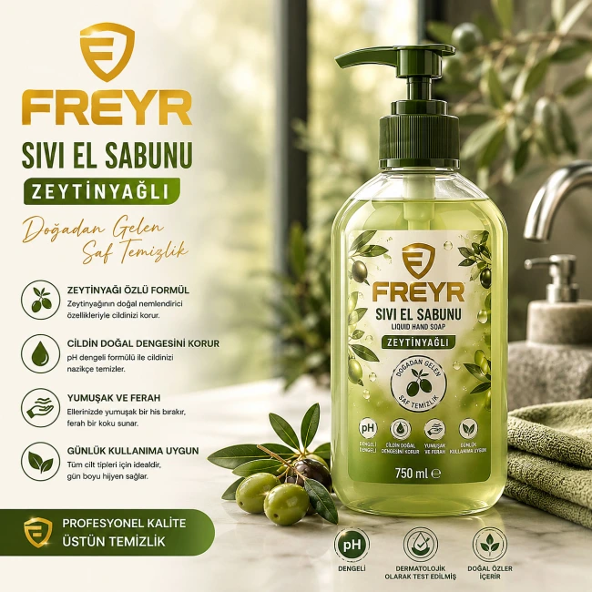 Freyr Sıvı El Sabunu Zeytinyağlı 750 ML