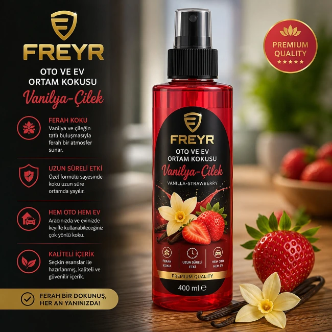 Oto ve Ev Ortam Kokusu Vanilya Çilek 400 Ml