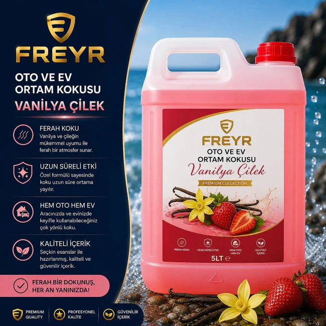 Oto ve Ev Ortam Kokusu Vanilya Çilek 5 Lt