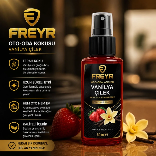 Oto ve Ev Ortam Kokusu Vanilya Çilek 50 Ml