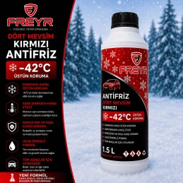  Freyr Dört Mevsim Kırmızı Antifriz -42 Derece 1.5 Litre
