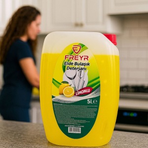 Elde Bulaşık Deterjanı Limon Kokulu Güçlü Yağ ve Kir Çözücülü 5 Lt